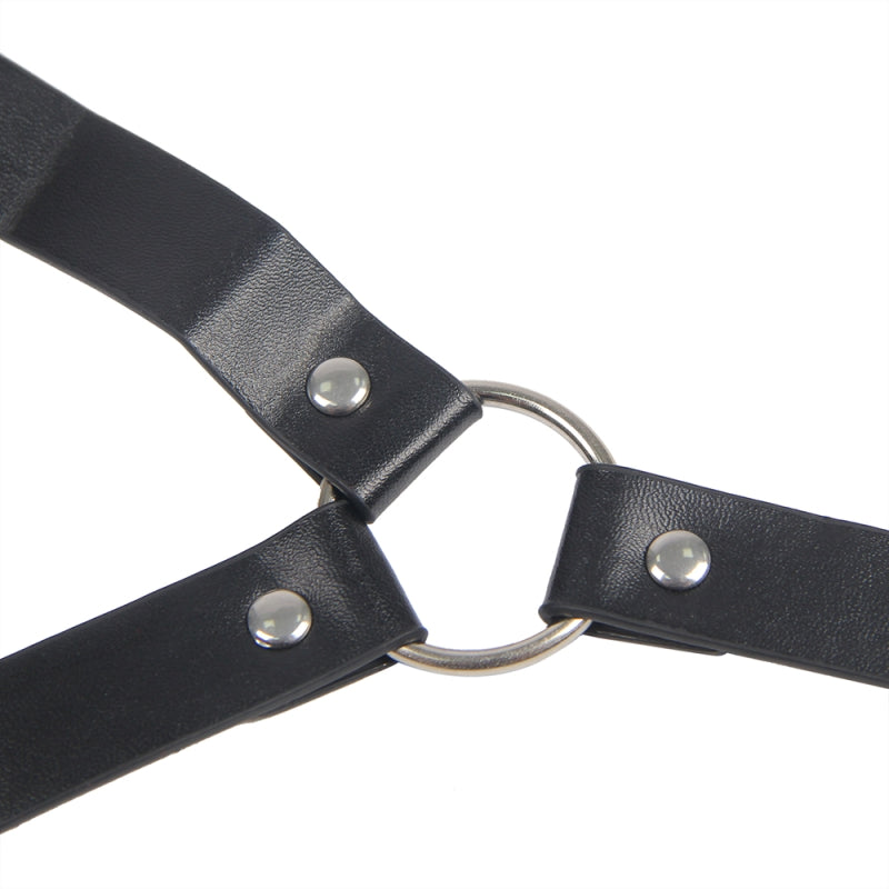 Бондаж портупея с зажимами на соски и кляпом Breast Clip Bundling Flirting Bondage