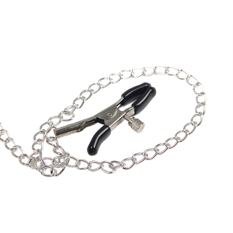 Бондаж портупея с зажимами на соски и кляпом Breast Clip Bundling Flirting Bondage