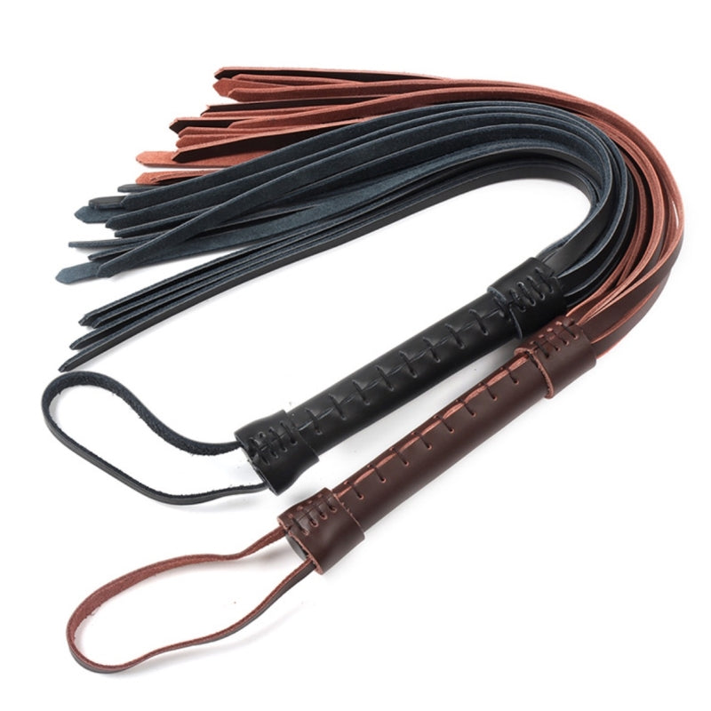 Черная кожаная плеть с рукояткой Black Leather Flogger