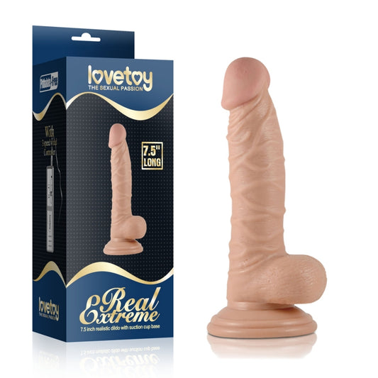 Фаллоимитатор на присоске телесного цвета Real Extreme Dildo 7.5