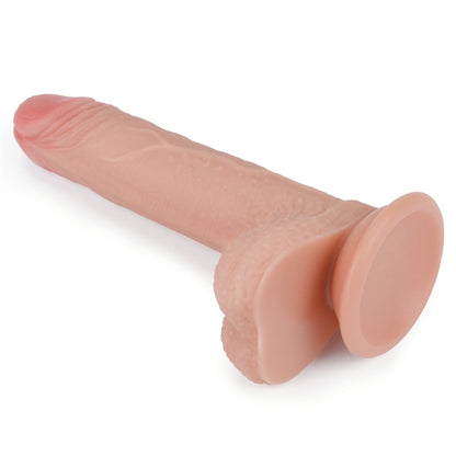Реалистичный двухслойный фаллоимитатор телесный Dual layered Platinum Silicone Cock