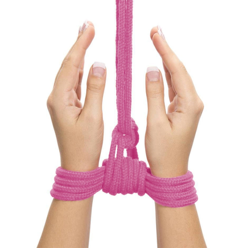 Розовая веревка для связывания Fetish Bondage Rope 10 метров