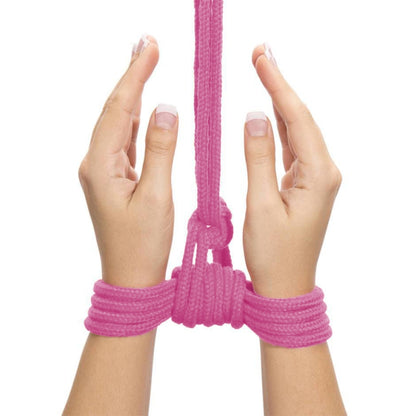 Розовая веревка для связывания Fetish Bondage Rope 10 метров