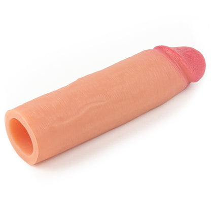 Супер реалистичная удлиняющая насадка на пенис телесная Revolutionary Silicone Nature Extender