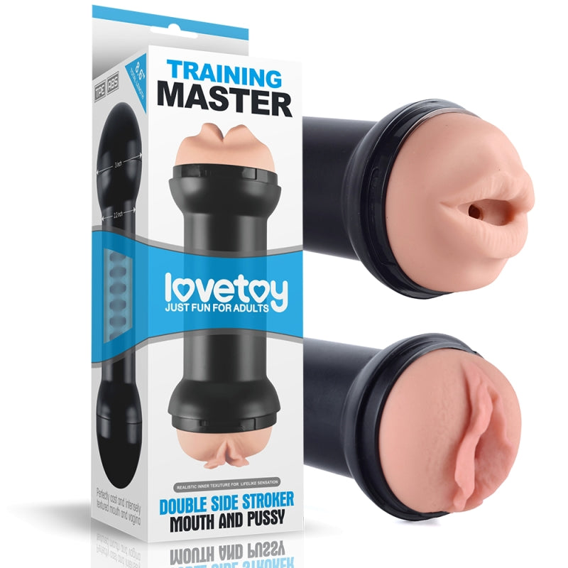 Двойной мастурбатор для мужчин Training Master Double Side Stroker Mouth and Pussy