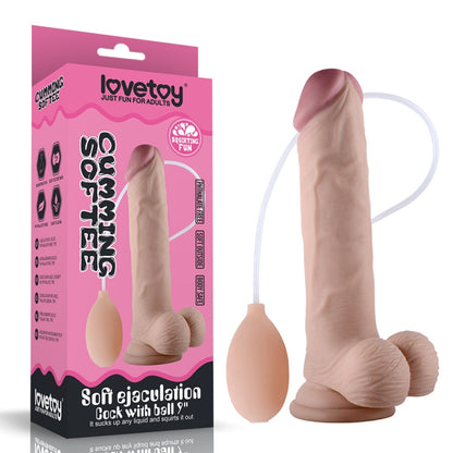 Оргазмирующий фаллоимитатор Soft Ejaculation Cock With Ball