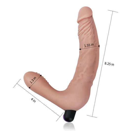 Двойной страпон для пары Rechargeable IJOY Strapless Strap on