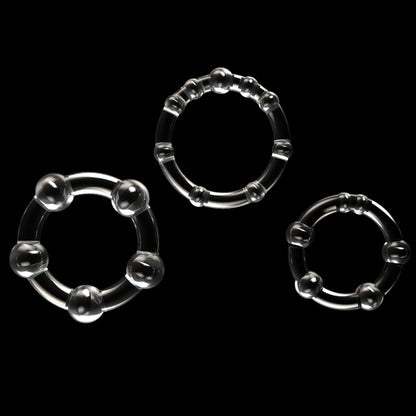 Набор из 3-х эрекционных колец Power Plus Triple Beaded Ring Set