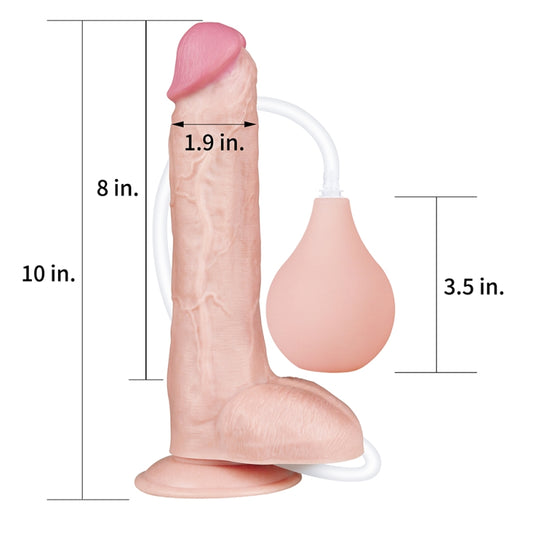 Телесный фаллоимитатор на присоске Squirt Extreme Dildo 10.0