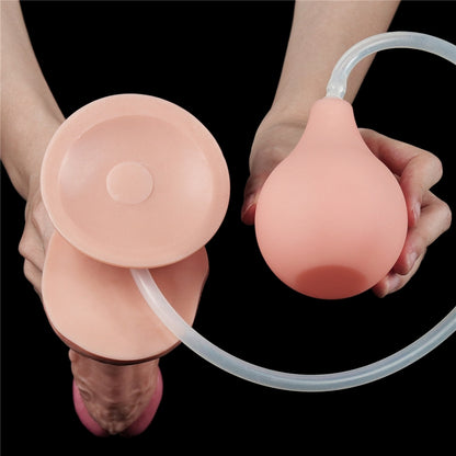Телесный фаллоимитатор на присоске Squirt Extreme Dildo 11.0