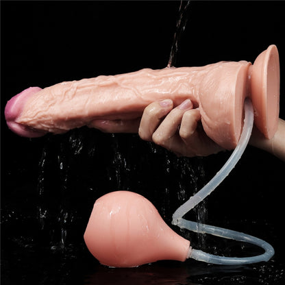 Телесный фаллоимитатор на присоске Squirt Extreme Dildo 11.0