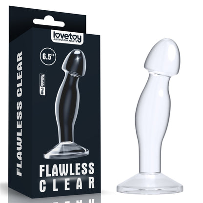 Безупречный прозрачный анальный стимулятор на присоске Flawless Clear Prostate Plug