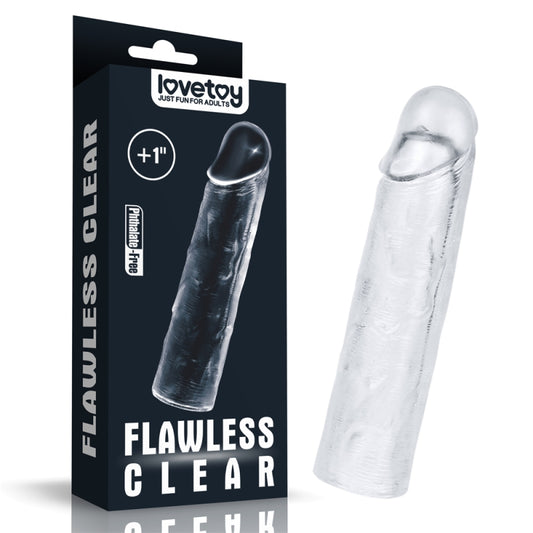 Прозрачная удлиняющая насадка на член Flawless Clear Penis Sleeve плюс 3см