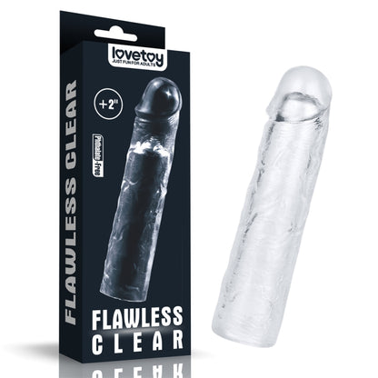 Прозрачная удлиняющая насадка на член Flawless Clear Penis Sleeve плюс 5см