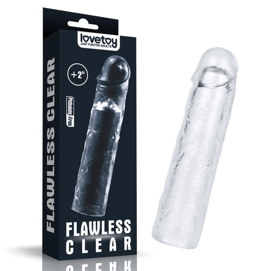 Прозрачная удлиняющая насадка на член Flawless Clear Penis Sleeve плюс 5см
