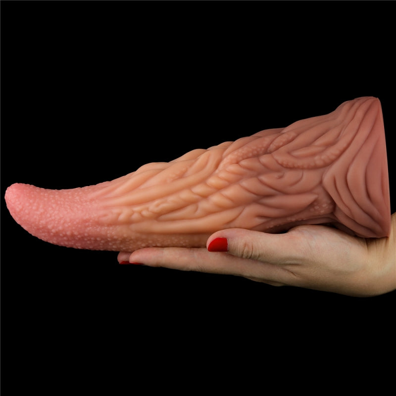 Двухслойный силиконовый фаллоимитатор Dual layered Platinum Silicone Tongue 10.0