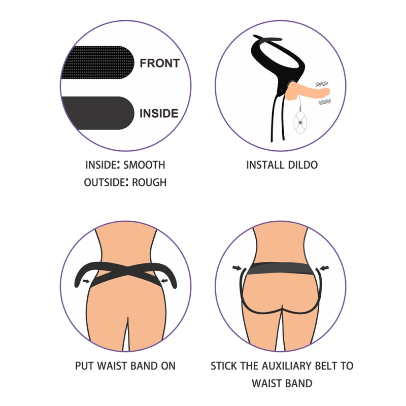 Женский страпон на ремешках Vibrating Easy Strapon Set 7.0