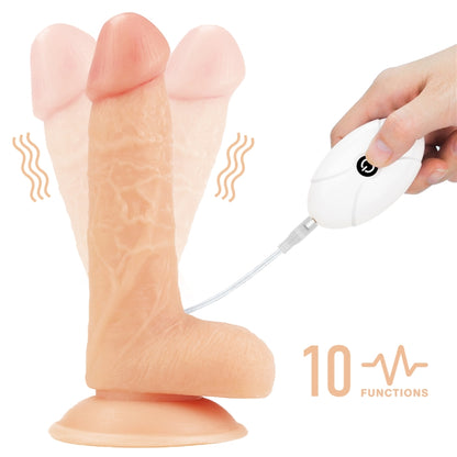 Женский страпон на ремешках Vibrating Easy Strapon Set 7.0
