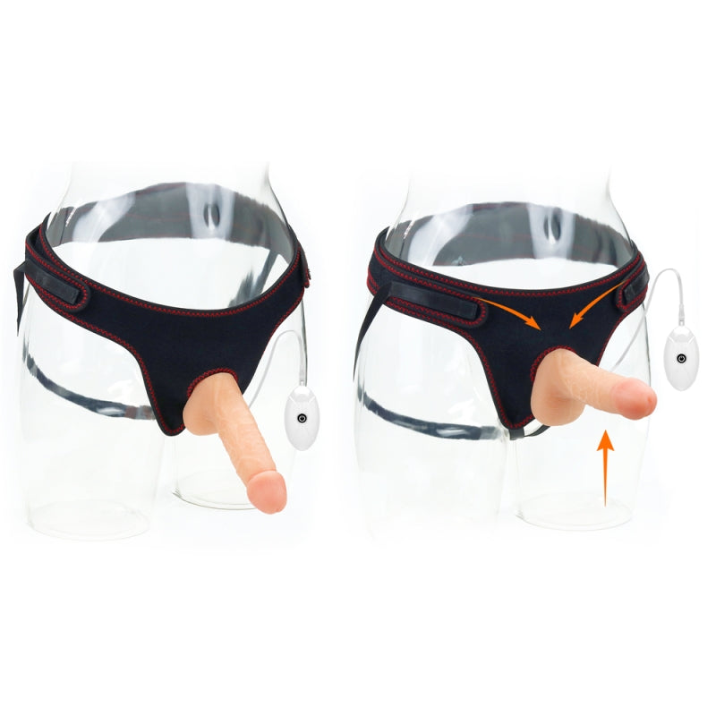 Женский страпон на ремешках Vibrating Easy Strapon Set 7.0