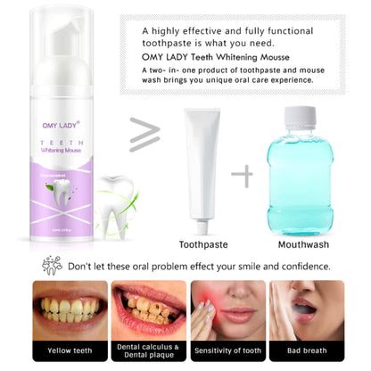 Зубная паста для отбеливания зубов Omy Lady Teeth Whitening Mousse 60мл