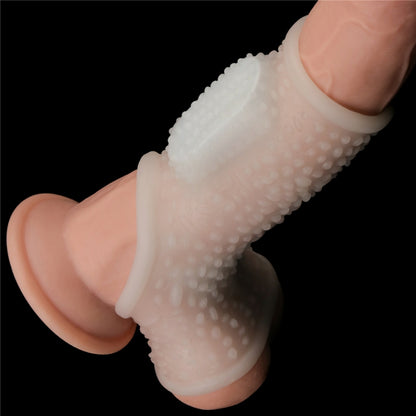 Насадка на пенис Vibrating Drip Knights Ring with Scrotum Sleeve