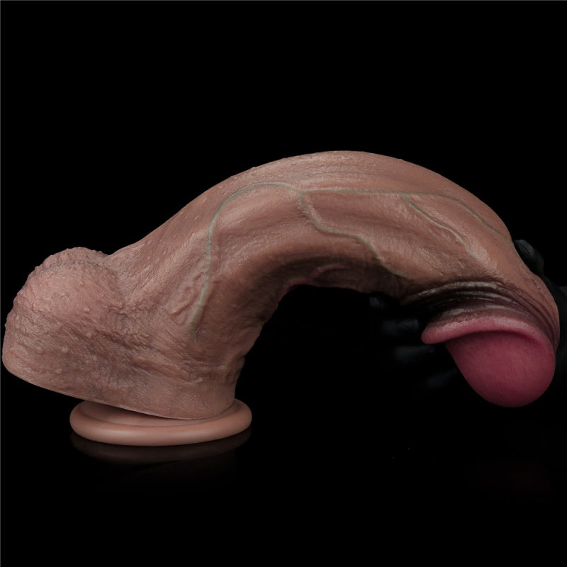 Фаллоимитатор гигант на присоске Dual Layered Silicone Cock XXL 13.0