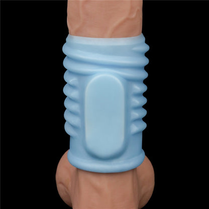 Насадка на пенис Vibrating Spiral Knights Ring Blue