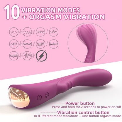 Вибратор для женщин изящной формы G-spot Arouse Purple