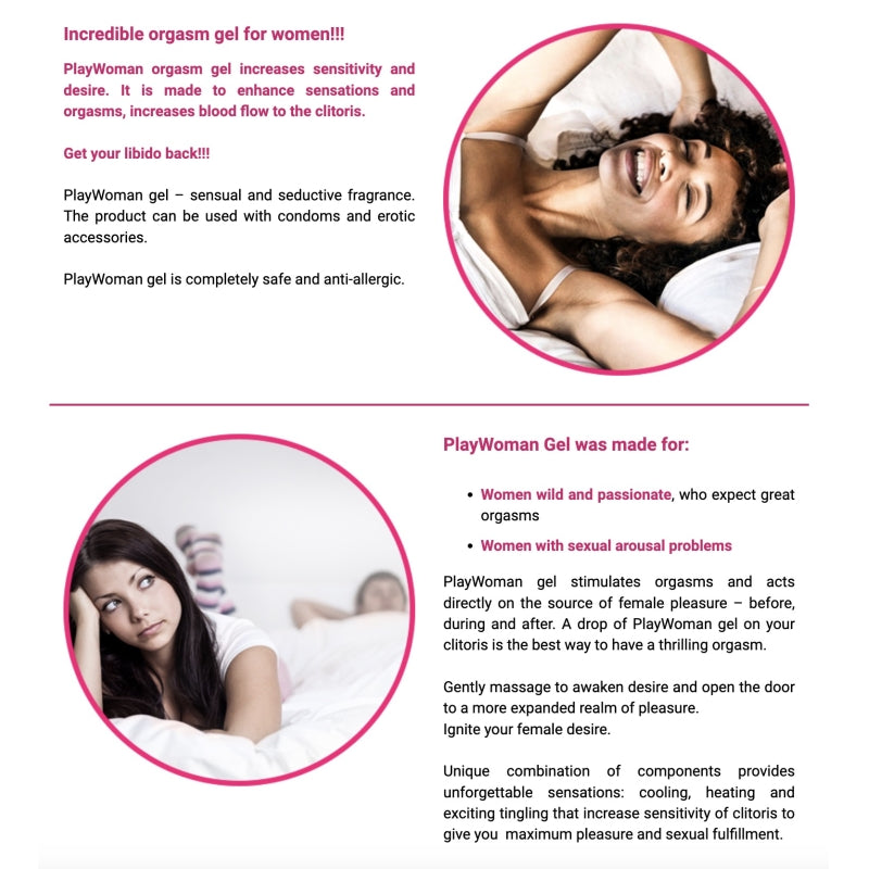 Гель для стимуляции оргазма PlayWoman Gel 150мл