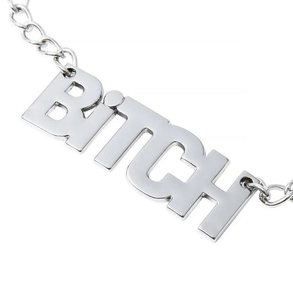 Зажимы для сосков с надписью на цепочке Nipple Clamps Bitch
