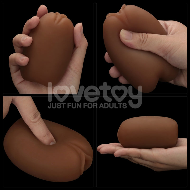 Мастурбатор для мужчин Slider Double-Ended Masturbator Vagina and Anus Brown 