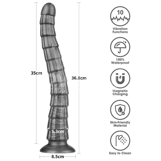 Вибратор на присоске King Sized Vibrating Vibrax Slider 14.5