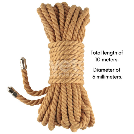 Веревка для связывания Rebellion Reign Natural Knot Bondage Rope 10 метров