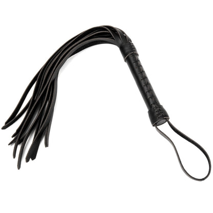 Черная кожаная плеть с рукояткой Black Leather Flogger