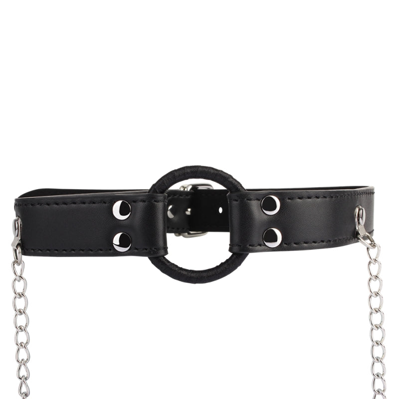 Кляп с зажимами для сосков Behave! Luxury Fetish Breathable O-ring Gag Nipple Clamps
